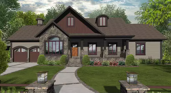 image of ranch house plan 3080